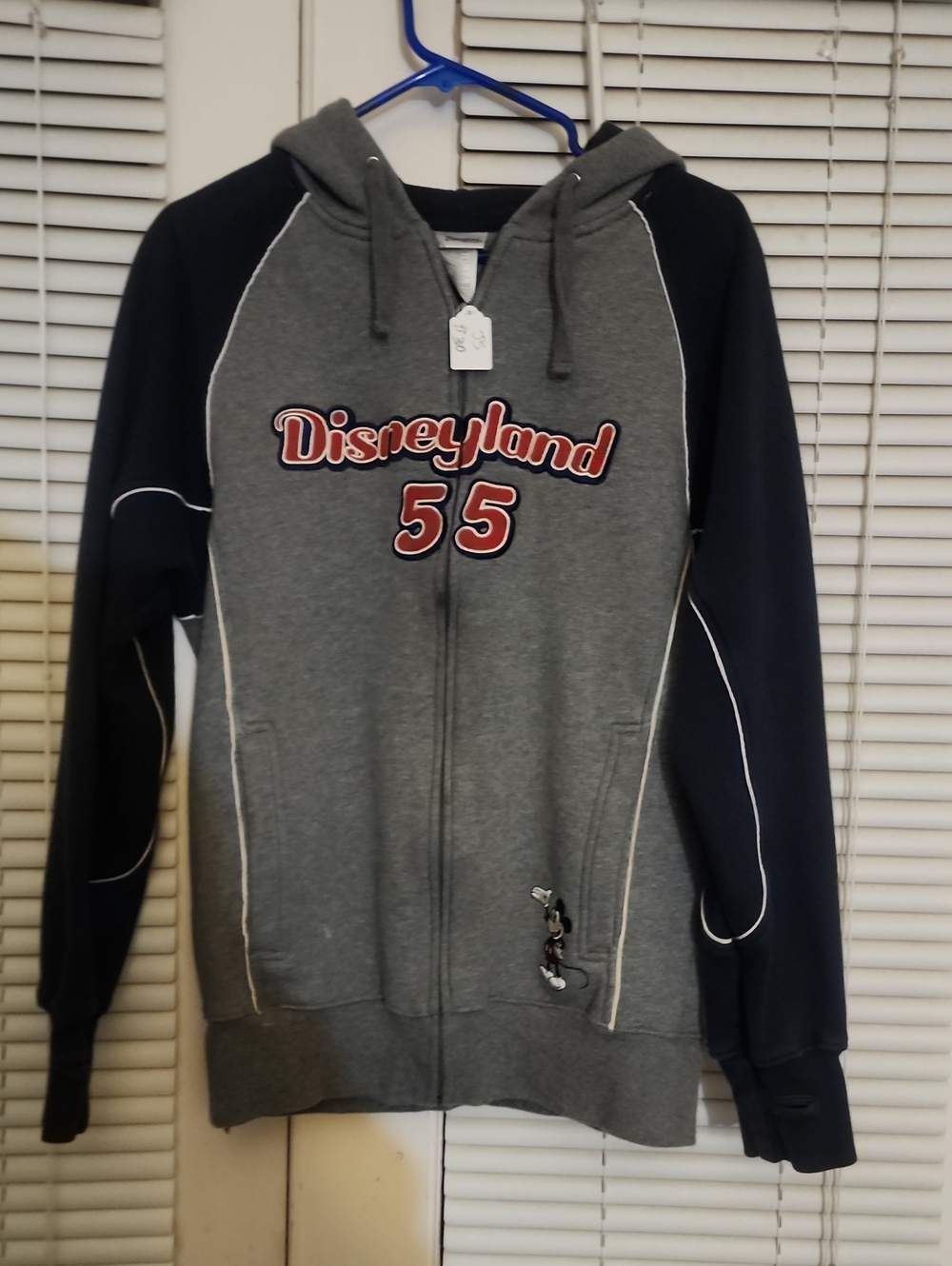Disney Gray & Navy Disneyland 55 Zip-Up Hoodie